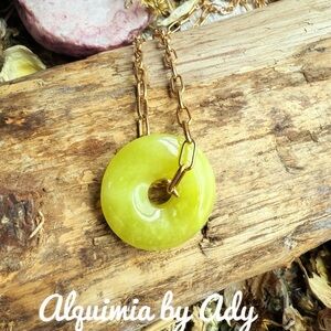 Alquimia Yellow and Gold Necklace jade